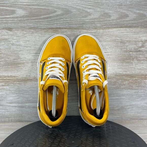 Vans Women's Ward Deluxe Floral Embroidery Golden Sneakers Size 7 - Picture 7 of 10